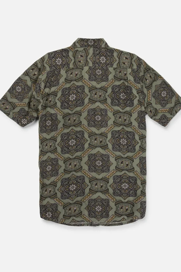 Shirts-VOLCOM GAZER SHORT SLEEVE SHIRT - AGAVE