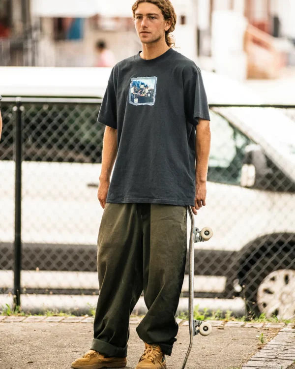 Shirts-VOLCOM MACHINES TEE STEALTH