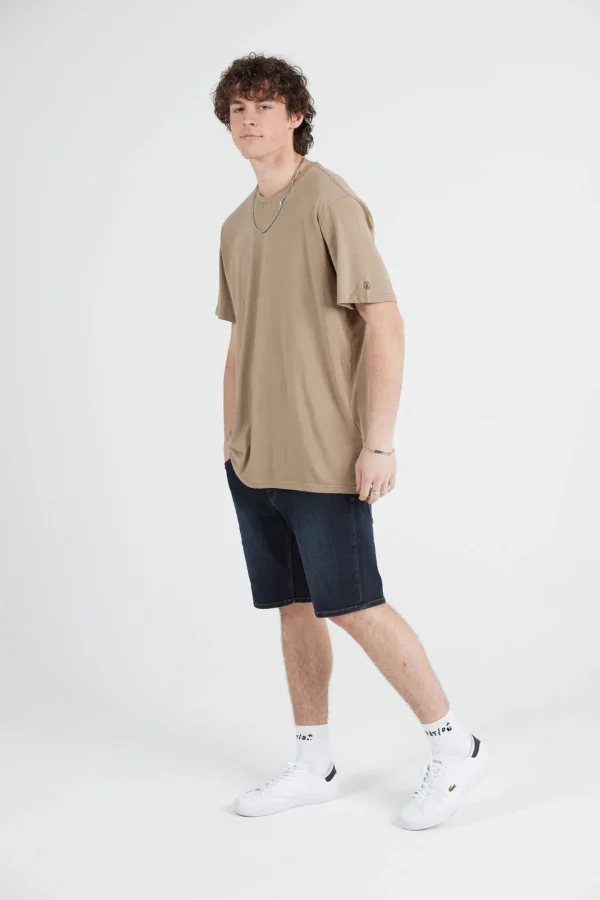 Tees & Tanks-VOLCOM MENS SOLID TEE - DESERT TAUPE