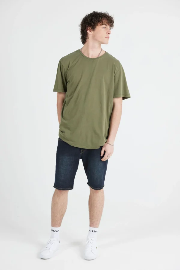 Tees & Tanks-VOLCOM MENS WASH SOLID TEE - ARMY GREEN COMBO
