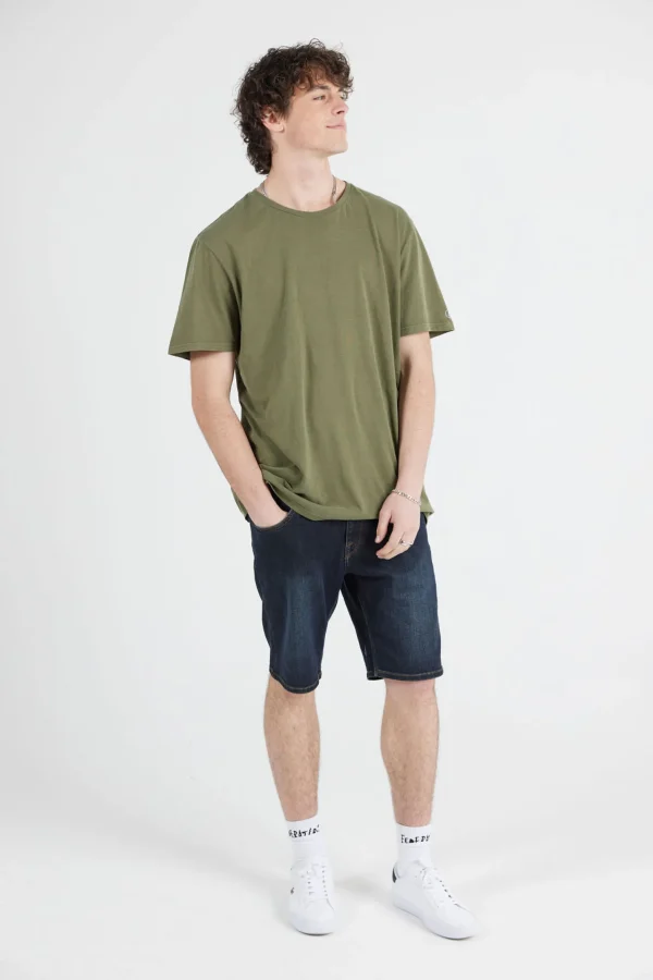 Tees & Tanks-VOLCOM MENS WASH SOLID TEE - ARMY GREEN COMBO