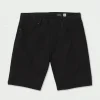 Shorts-VOLCOM MODOWN CANVAS 5 POCKET SHORT BLACK