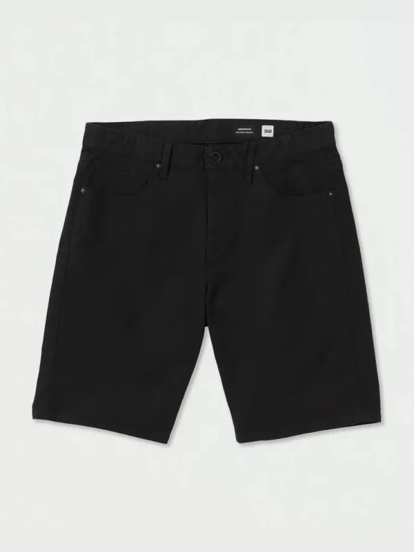 Shorts-VOLCOM MODOWN CANVAS 5 POCKET SHORT BLACK