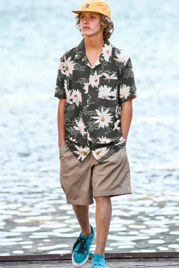 Shirts-VOLCOM SHAKEN STIRRED SHORT SLEEVE SHIRT - STEALTH
