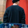 Sweaters & Knitwear-VOLCOM SKATE VITAL CREW PULLOVER FLEECE - BLACK