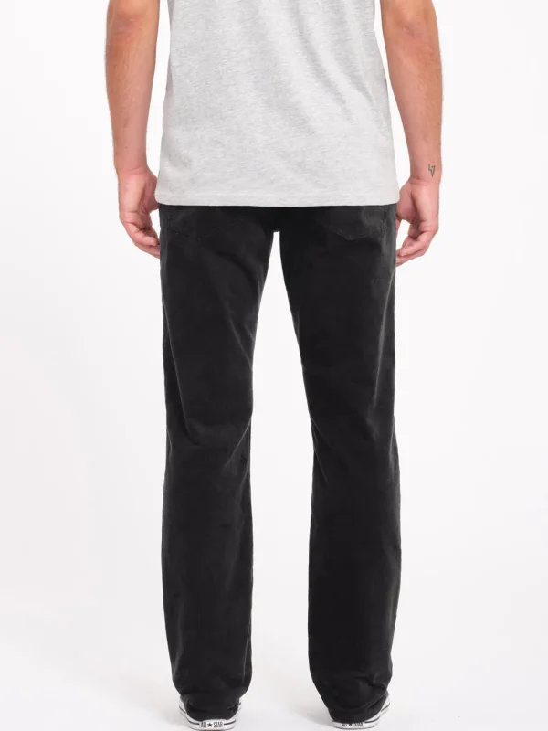 Pants-VOLCOM SOLVER 5 POCKET CORD PANT STEALTH