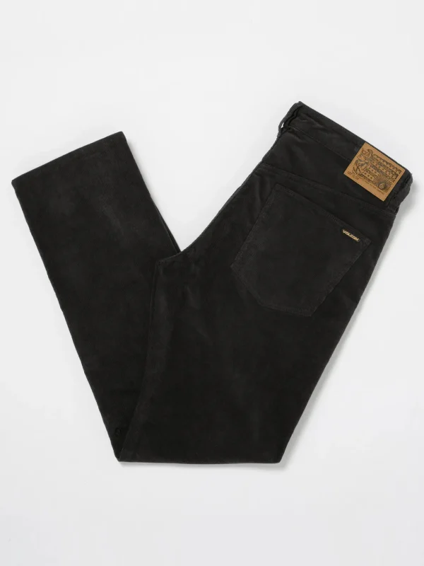 Pants-VOLCOM SOLVER 5 POCKET CORD PANT STEALTH