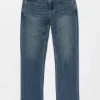 Denim-VOLCOM SOLVER MODERN FIT JEAN CLASSIC BLUE