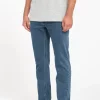 Denim-VOLCOM SOLVER MODERN FIT JEAN WASHED BLUE