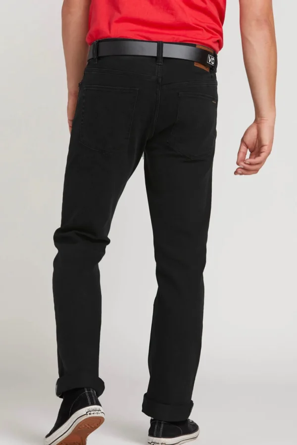 Denim-VOLCOM SOLVER MODERN FIT JEAN - BLACKOUT