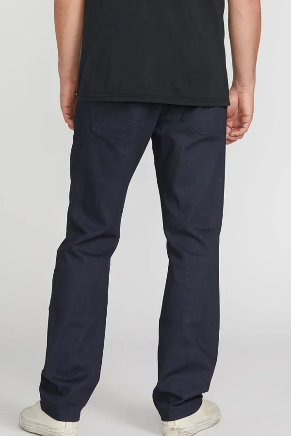 Denim-VOLCOM SOLVER MODERN FIT JEANS - COATED INDIGO WASH*