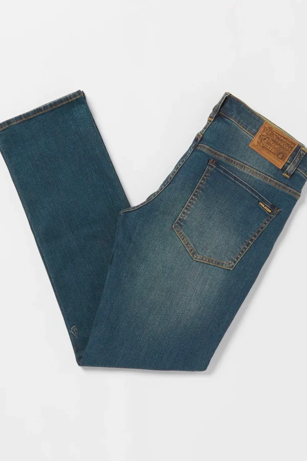 Denim-VOLCOM SOLVER MODERN FIT JEAN - BIARRITZ BLUE*