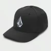 Hats-VOLCOM STONE TECH FLEXFIT DELTA HAT - BLACK