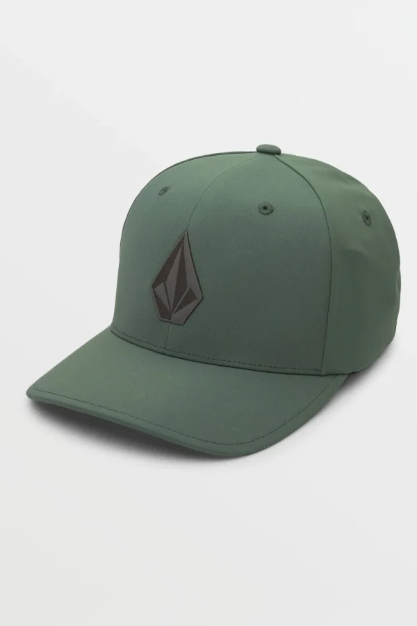 Hats-VOLCOM STONE TECH FLEXFIT DELTA HAT - RANGER GREEN