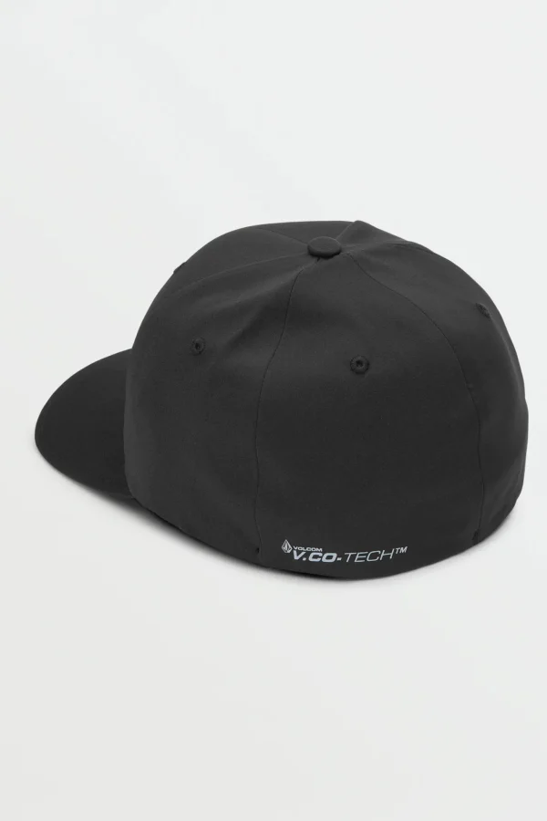 Hats-VOLCOM STONE TECH FLEXFIT DELTA HAT - BLACK
