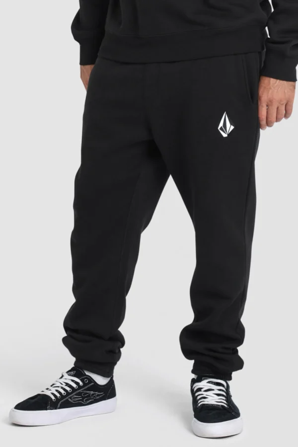 Pants-VOLCOM VOLOGO FLEECE TRACK PANT BLACK