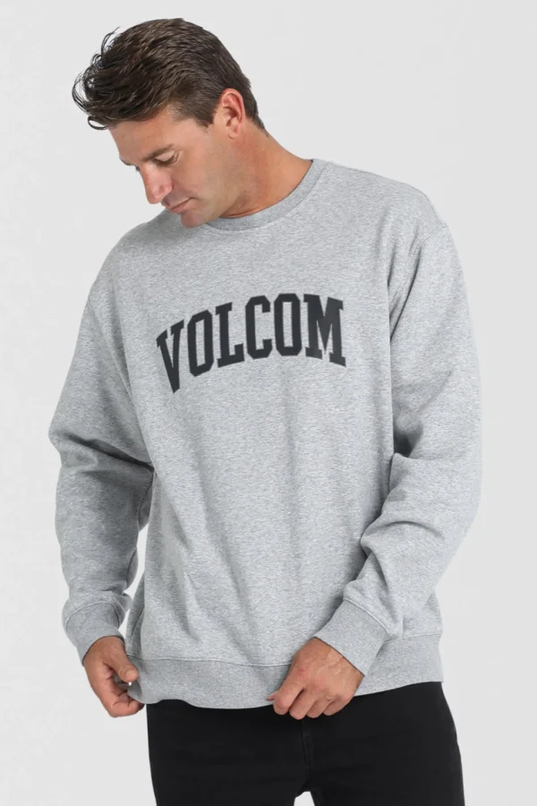 Sweaters & Knitwear-VOLCOM VOLSITY CREW HEATHER GREY