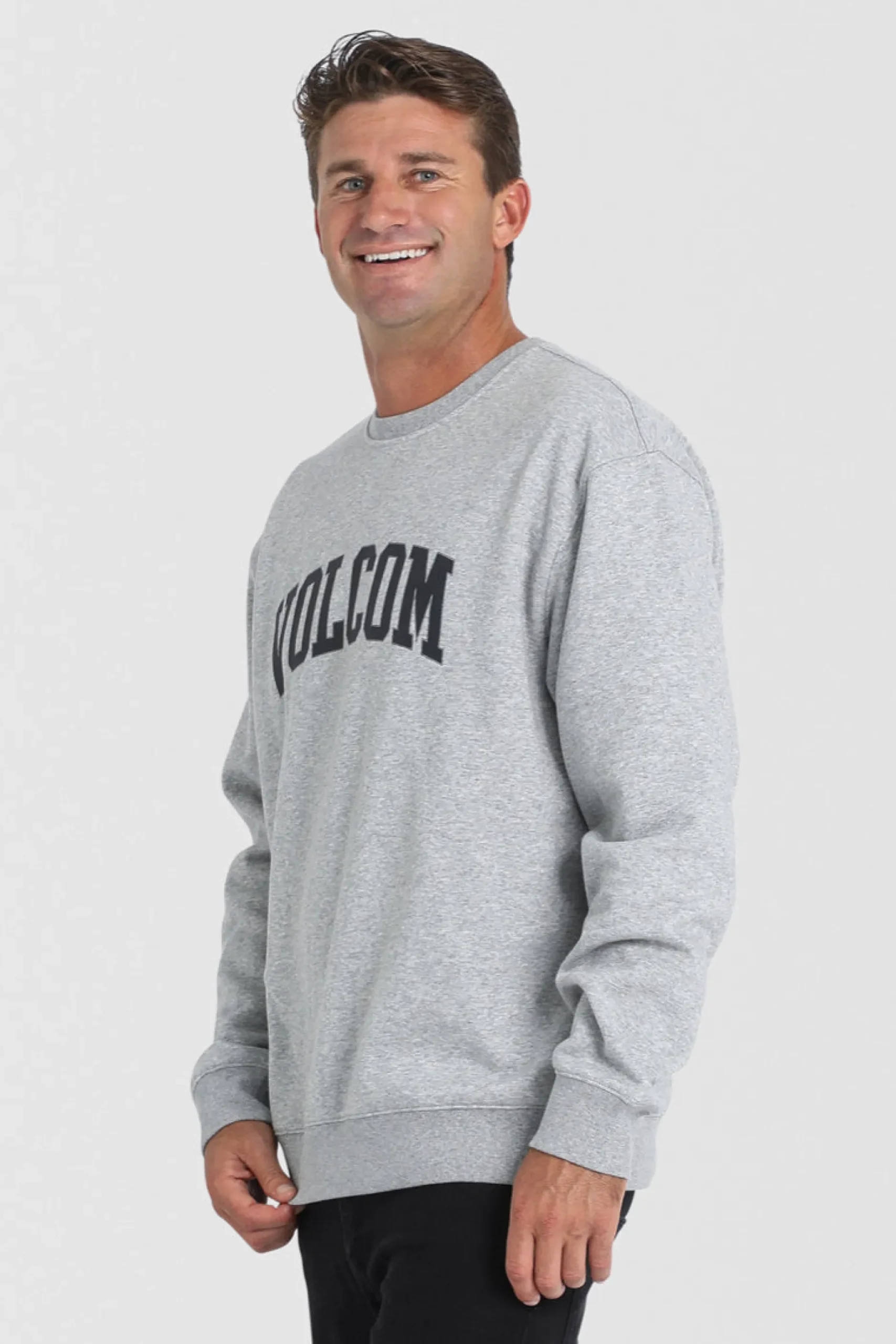 volcom_volsity_crew_heath_1.webp Sweaters & Knitwear-VOLCOM VOLSITY CREW HEATHER GREY