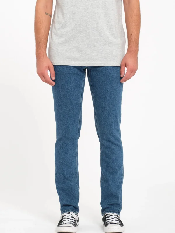 Denim-VOLCOM VORTA SLIM FIT JEAN WASHED BLUE