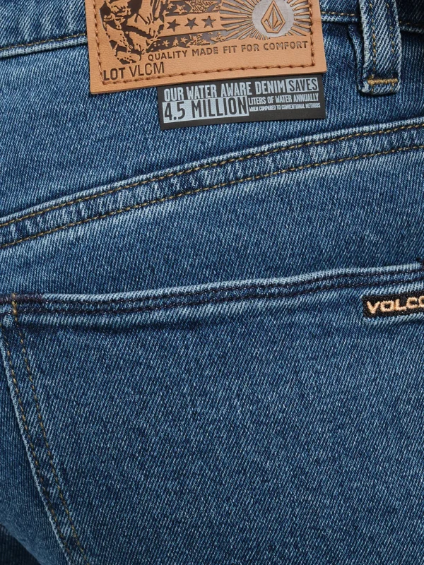 Denim-VOLCOM VORTA SLIM FIT JEAN WASHED BLUE