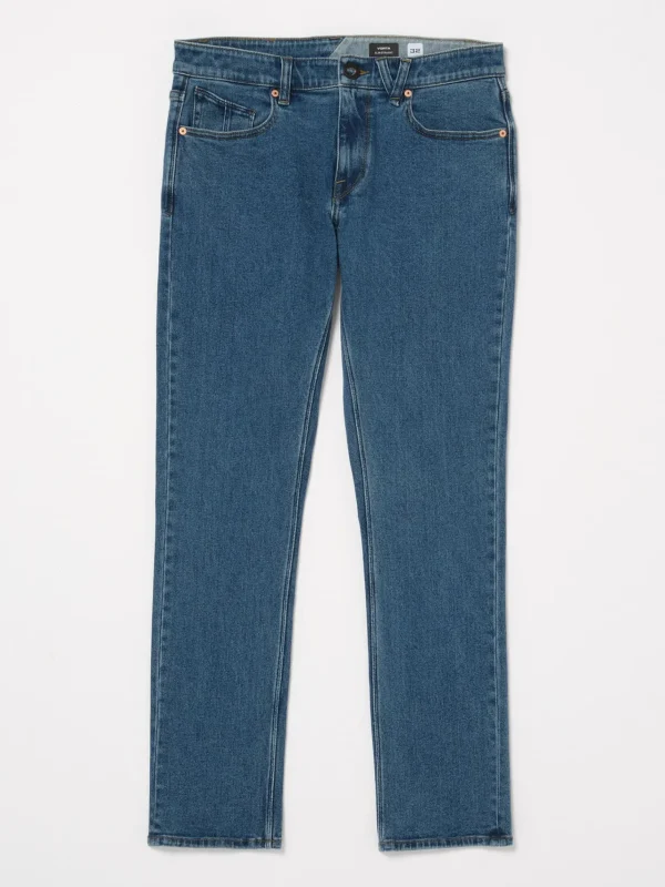 Denim-VOLCOM VORTA SLIM FIT JEAN WASHED BLUE