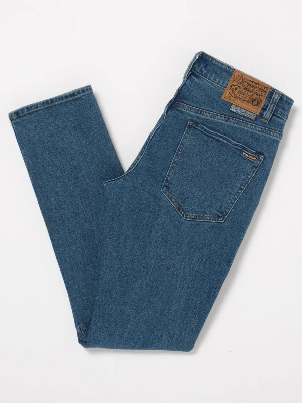 Denim-VOLCOM VORTA SLIM FIT JEAN WASHED BLUE