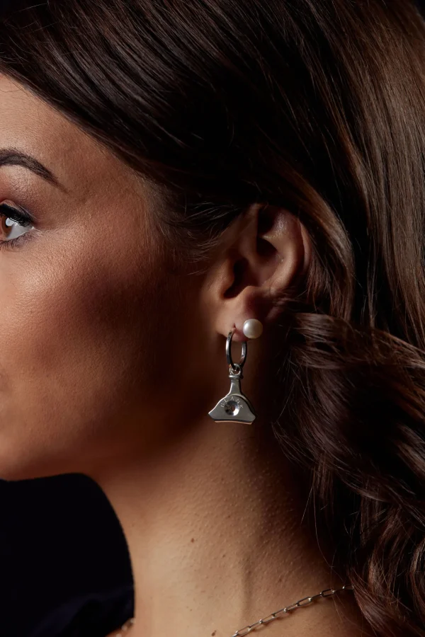 925 Sterling Silver | Jewellery-BLANK SPACE. WHISTLE HOOP EARRINGS