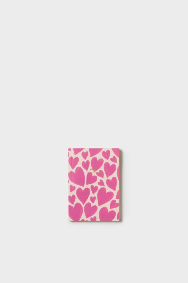 Books & Stationery-WOUF A6 NOTEBOOK - PINK LOVE