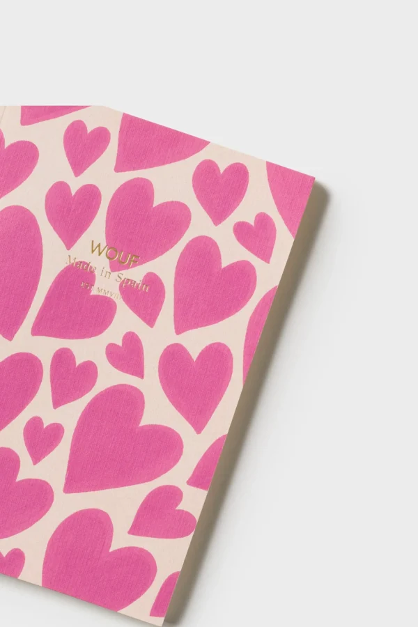 Books & Stationery-WOUF A6 NOTEBOOK - PINK LOVE